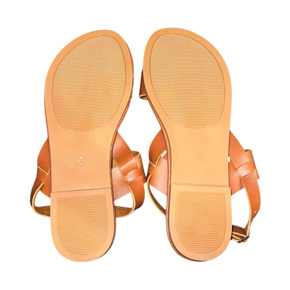 🟠Zulily Brown Faux Leather Sandals – Size 7 - Picture 5 of 5